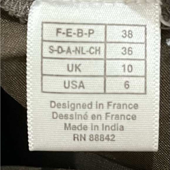 French Designer La Redoute Gray Floral Skirt Size 6 - Picture 6 of 8